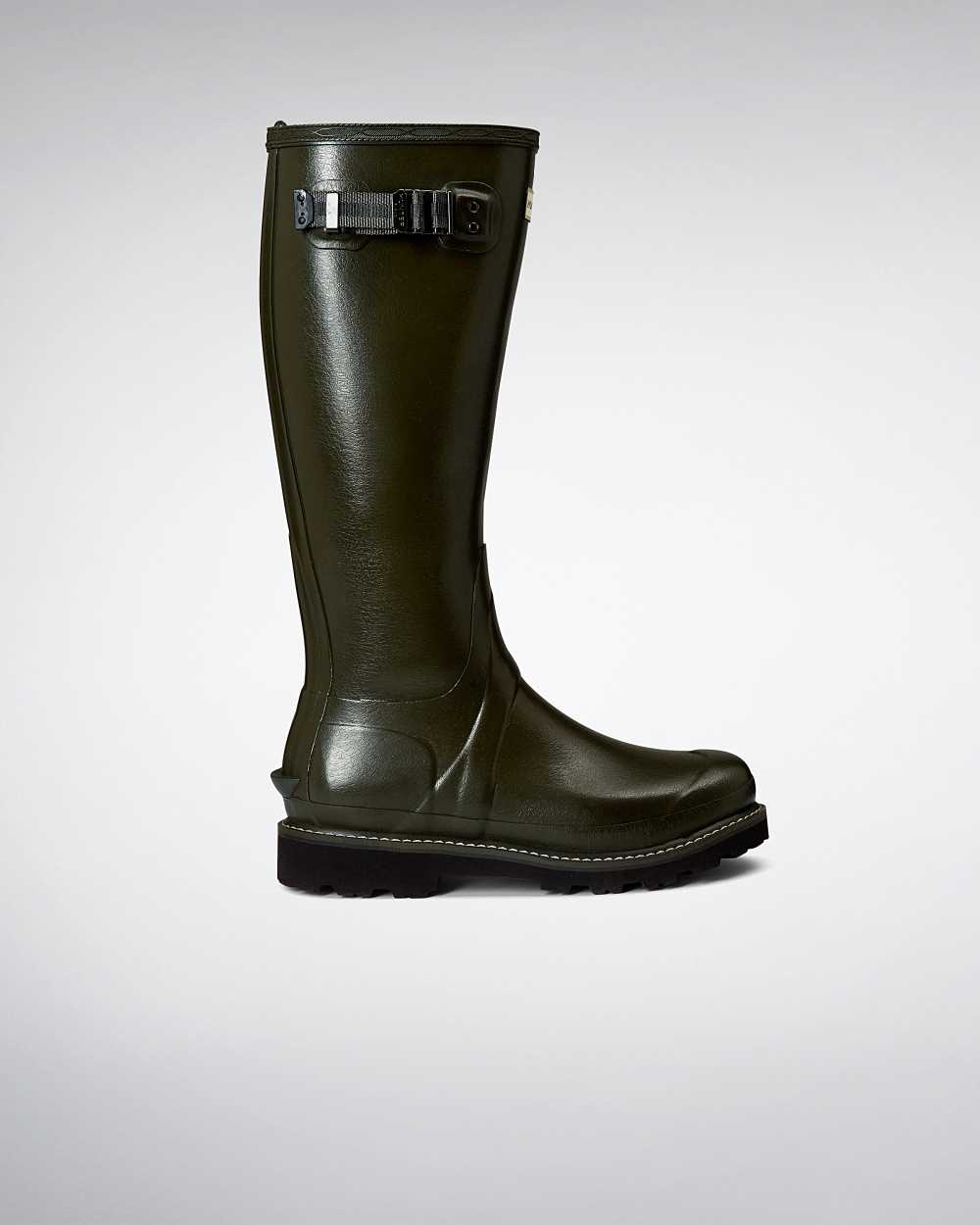 Botas De Agua Mujer - Hunter Balmoral Poly-lined Verde Oscuro Oliva - MEROXY-942 - Verde Oscuro Oliv